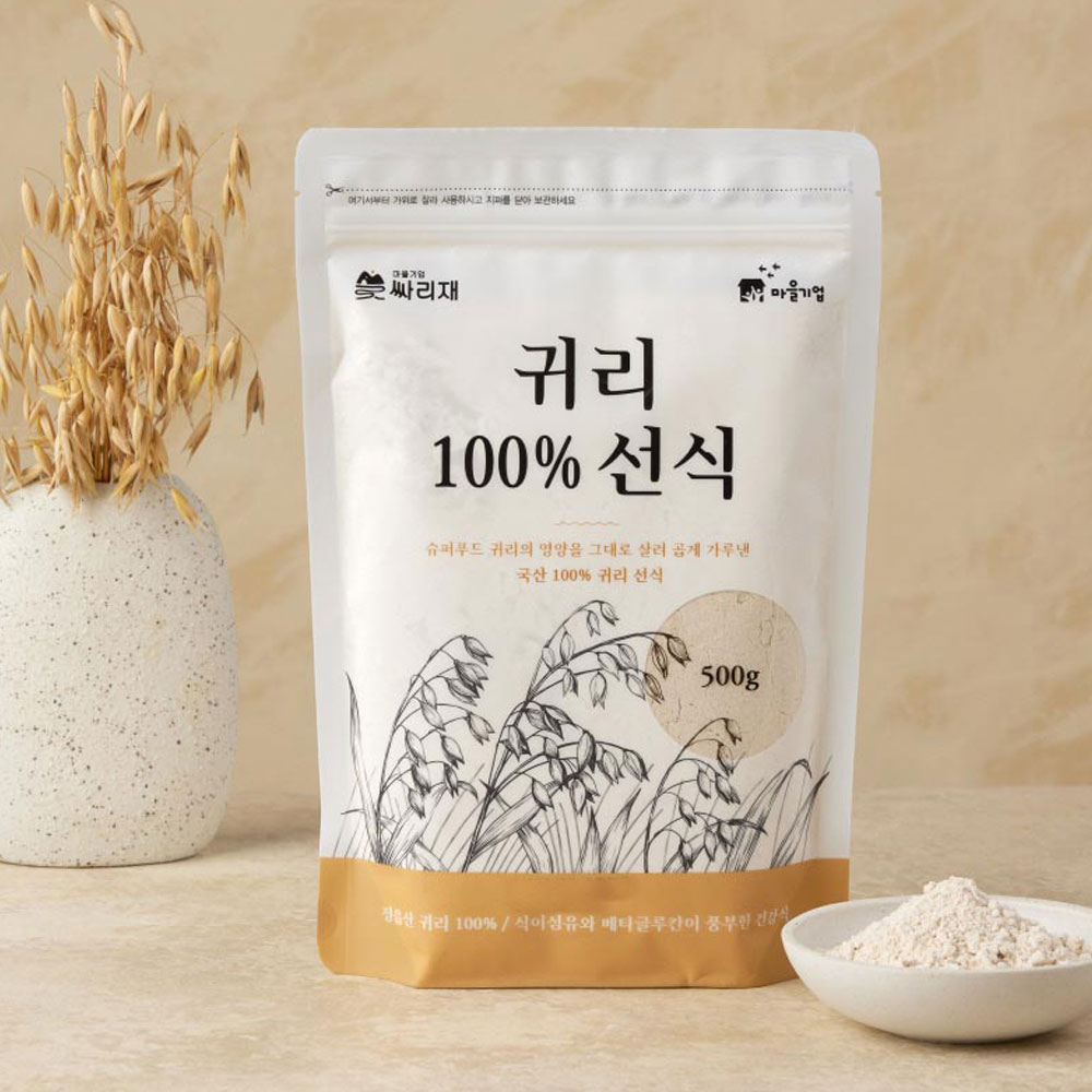 싸리재 국산 100% 아침대용식 간편식 귀리선식 500g