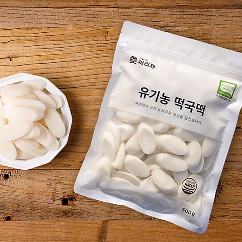 국내산 100% 유기농 쌀떡국 떡국 백미떡국떡 500g