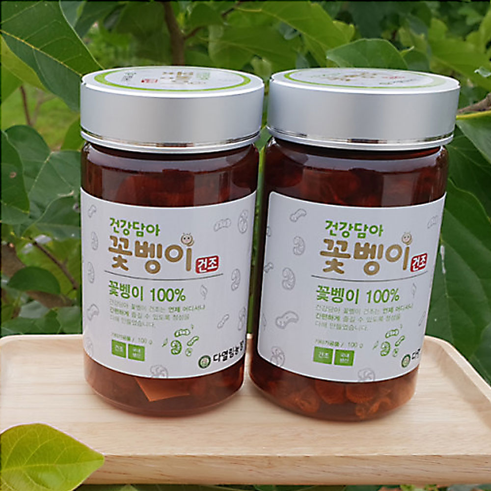 다열림농장 굼벵이 건강담아꽃벵이 건조 100gX2병