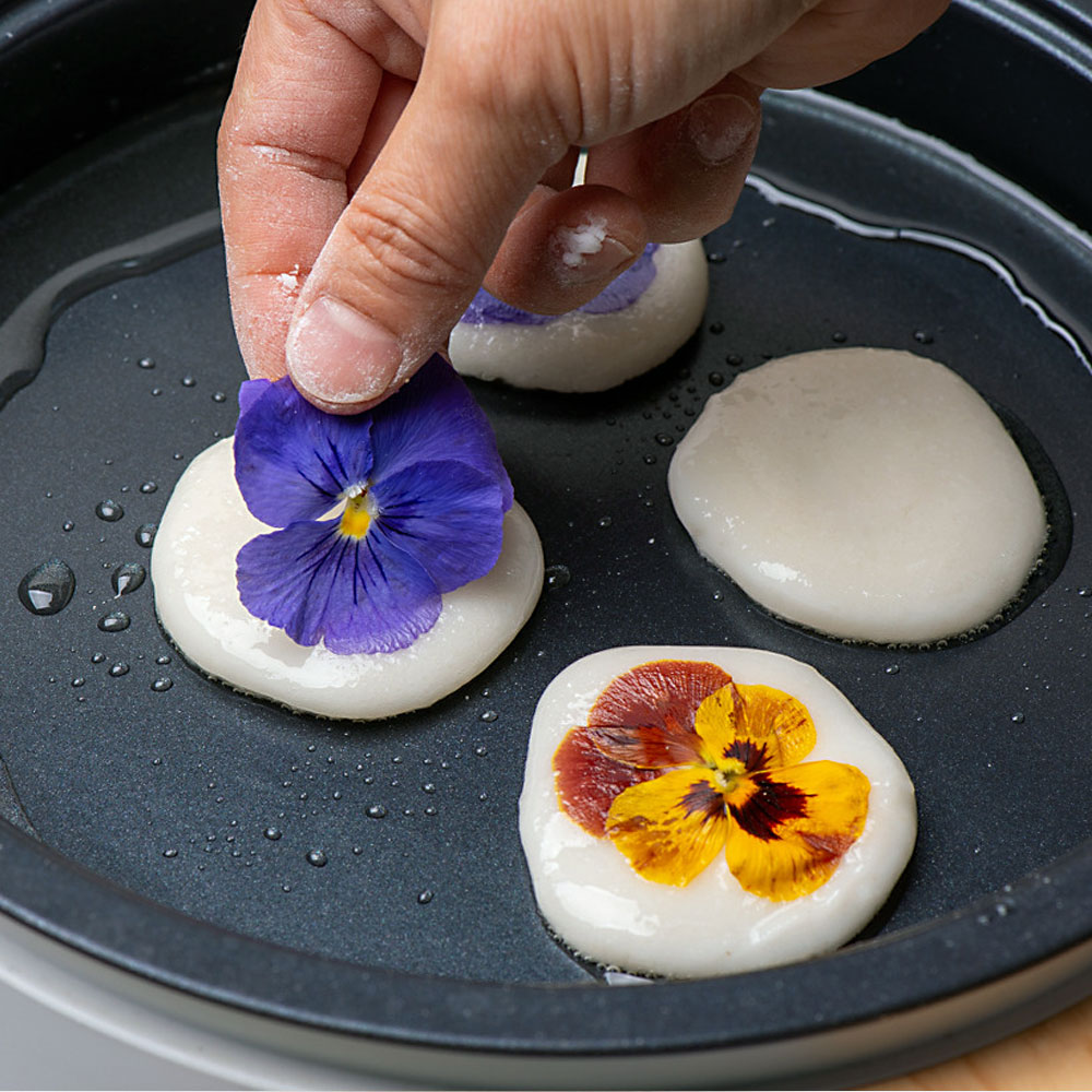 2025년 화전만들기 화전세트 (반죽100g 4봉+식용꽃) 어린이집 유치원 체험활동