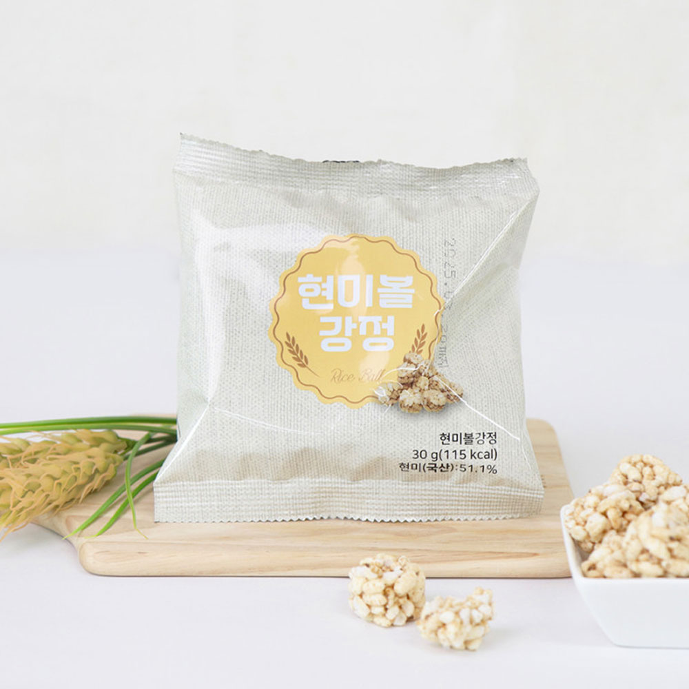 국내산 100% 소포장 옛날과자 현미강정 현미볼강정 30g X 10봉