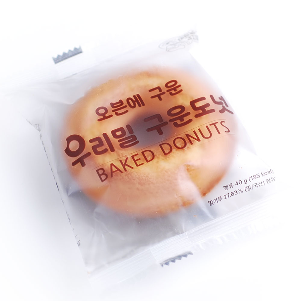 우리밀 담백한 구운도넛 40g X 10개 아이들간식 이장님두부과자